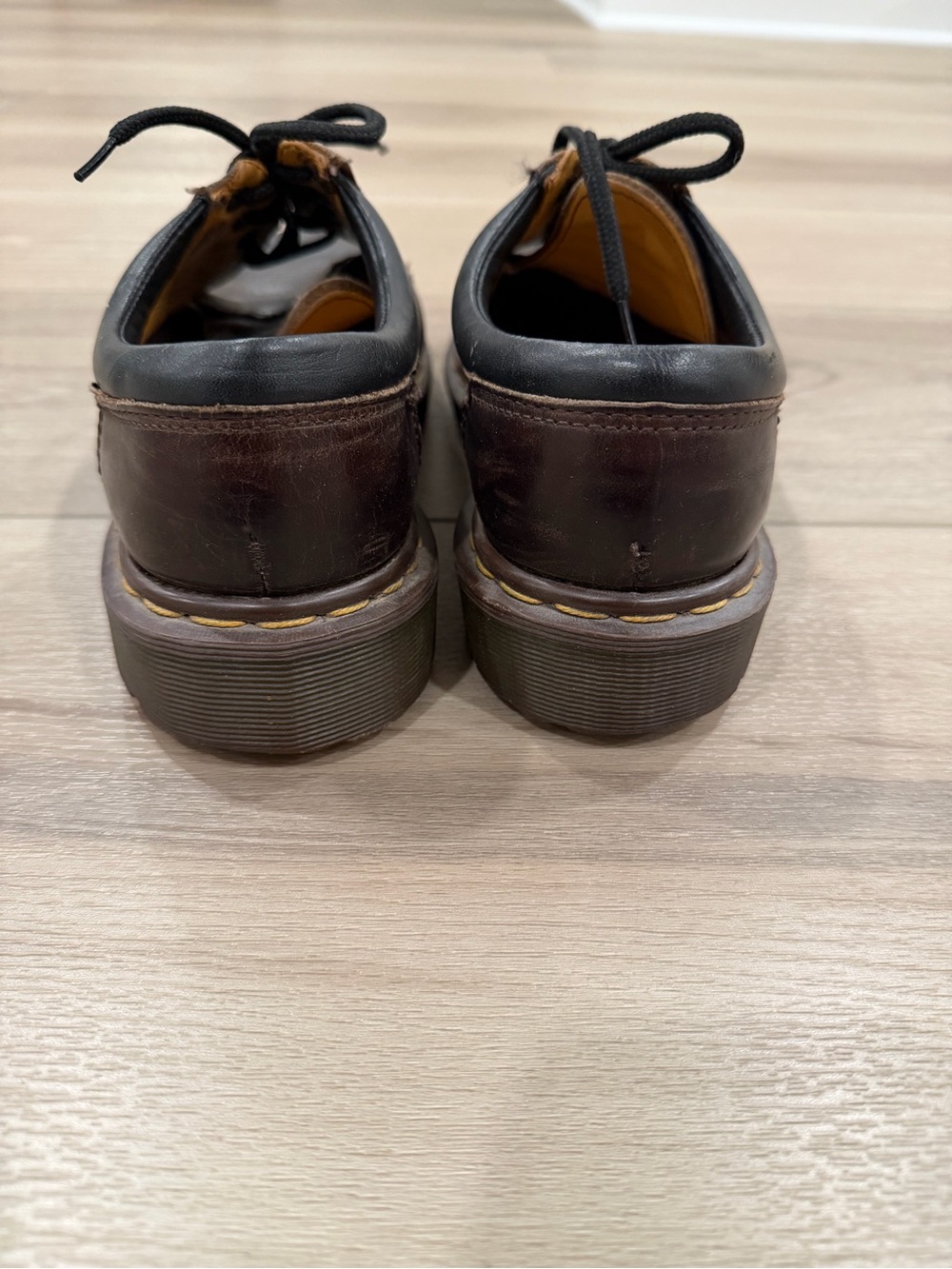 Vintage Dr. Martens 8053/59 Made in England Brown Leather 5-Eye Oxford Size 7 - Picture 5 of 8